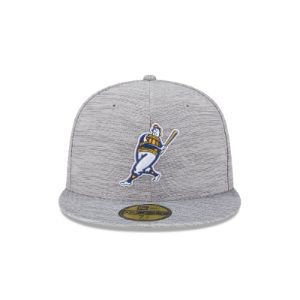 Milwaukee Brewers 2023 Clubhouse Gray 59FIFTY Fitted Hat sold by New Era