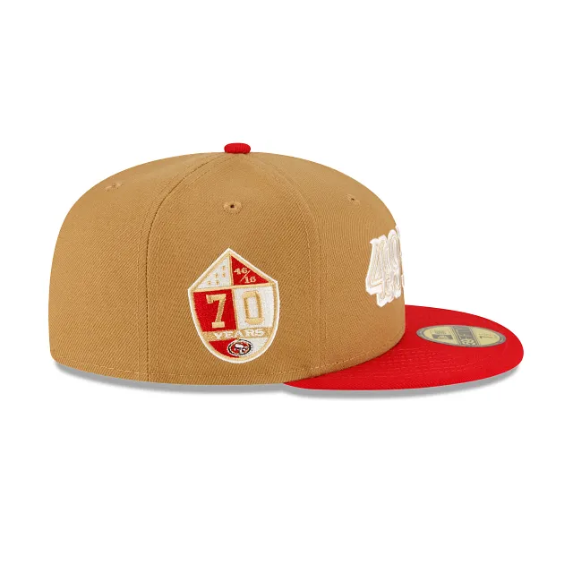 San Francisco 49ers Ivory Wheat 59FIFTY Fitted Hat sold by New Era product image thumbnail 4