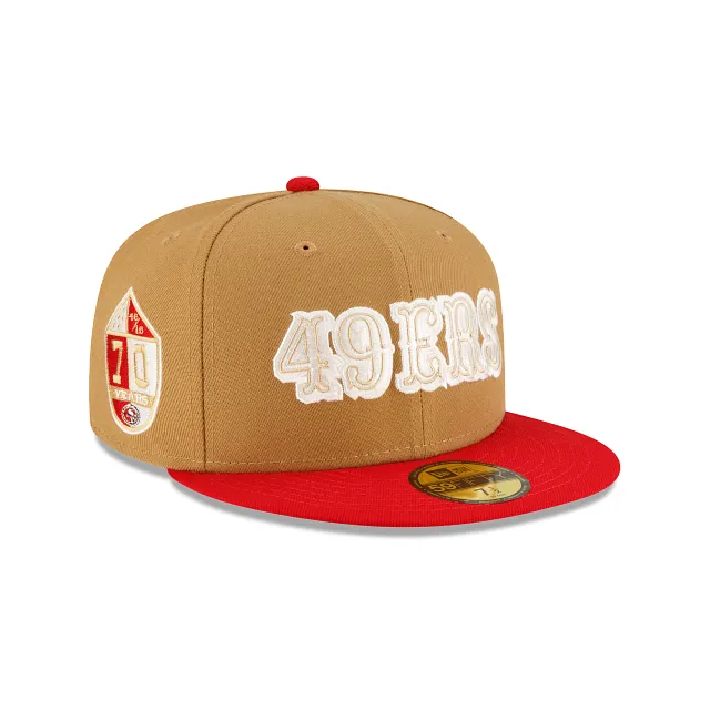 San Francisco 49ers Ivory Wheat 59FIFTY Fitted Hat sold by New Era