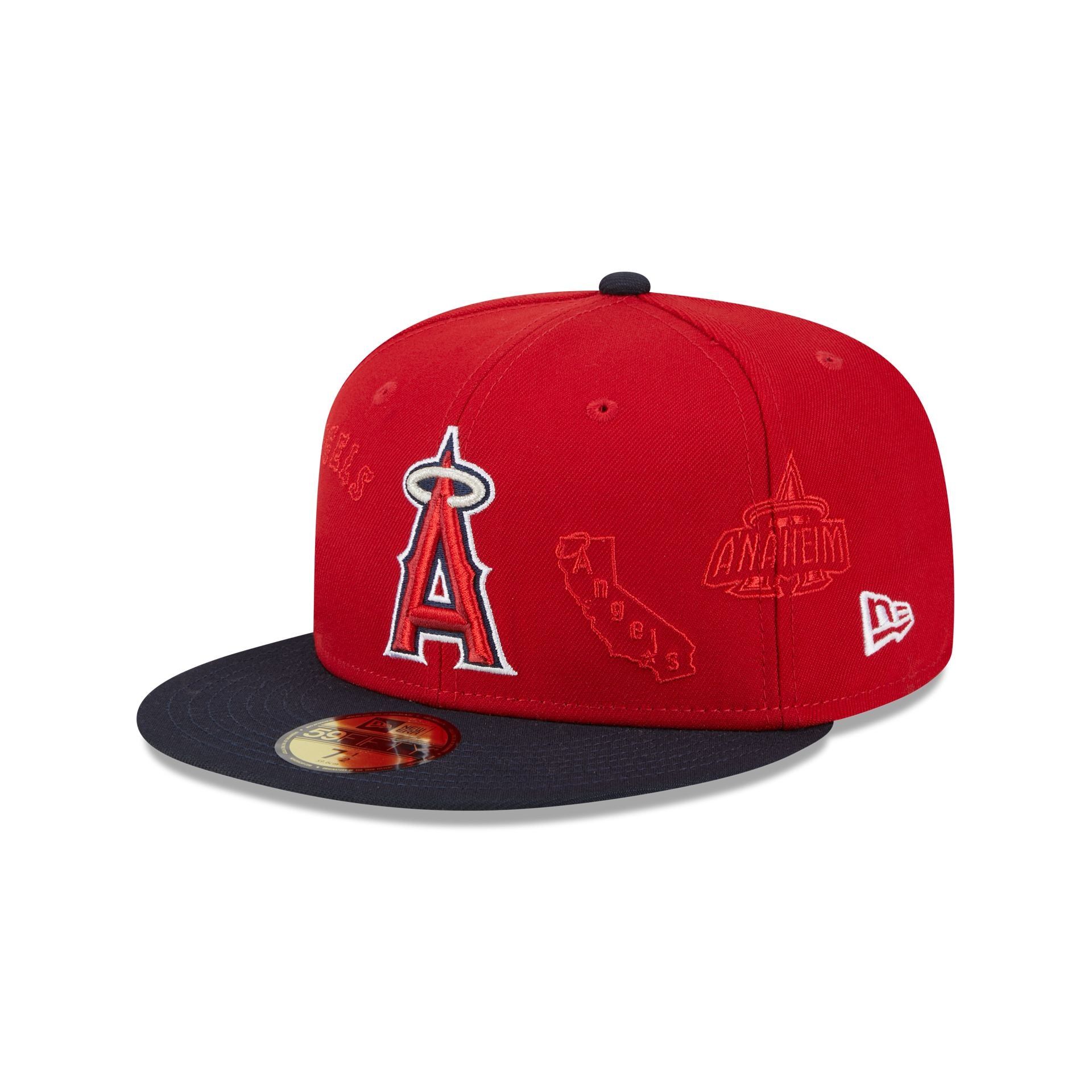Los Angeles Angels Multi Logo 59FIFTY Fitted Hat sold by New Era
