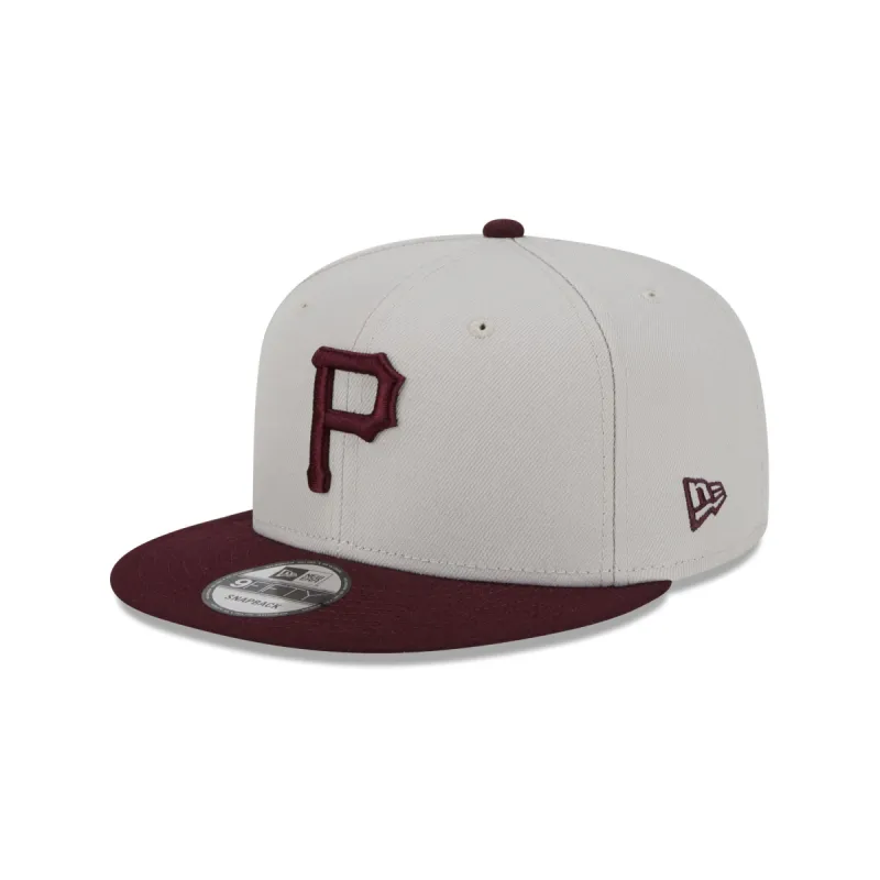 Pittsburgh Pirates Mauve Visor 9FIFTY Snapback Hat made by New Era