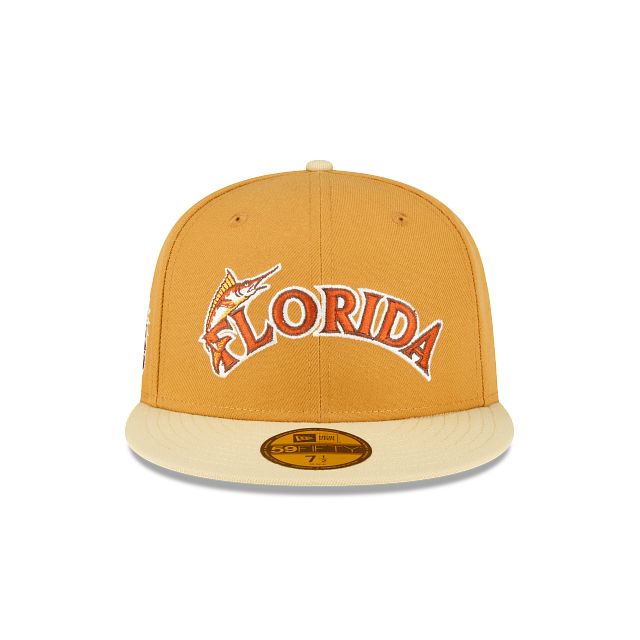Just Caps Tan Tones Miami Marlins 59FIFTY Fitted Hat sold by New Era product image thumbnail 2