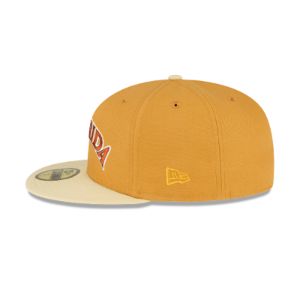 Just Caps Tan Tones Miami Marlins 59FIFTY Fitted Hat sold by New Era