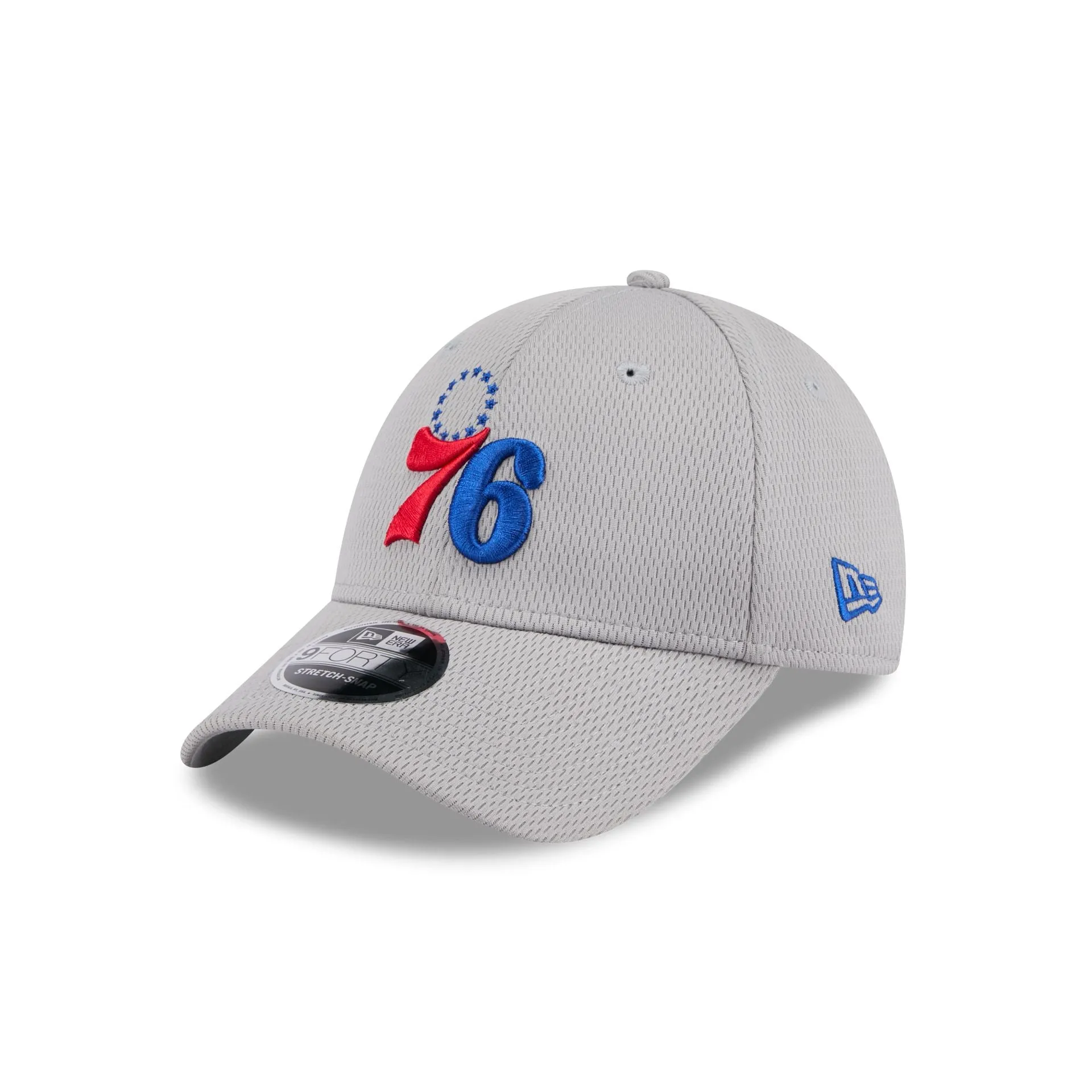 Philadelphia 76ers Gray 9FORTY Stretch-Snap Hat sold by New Era