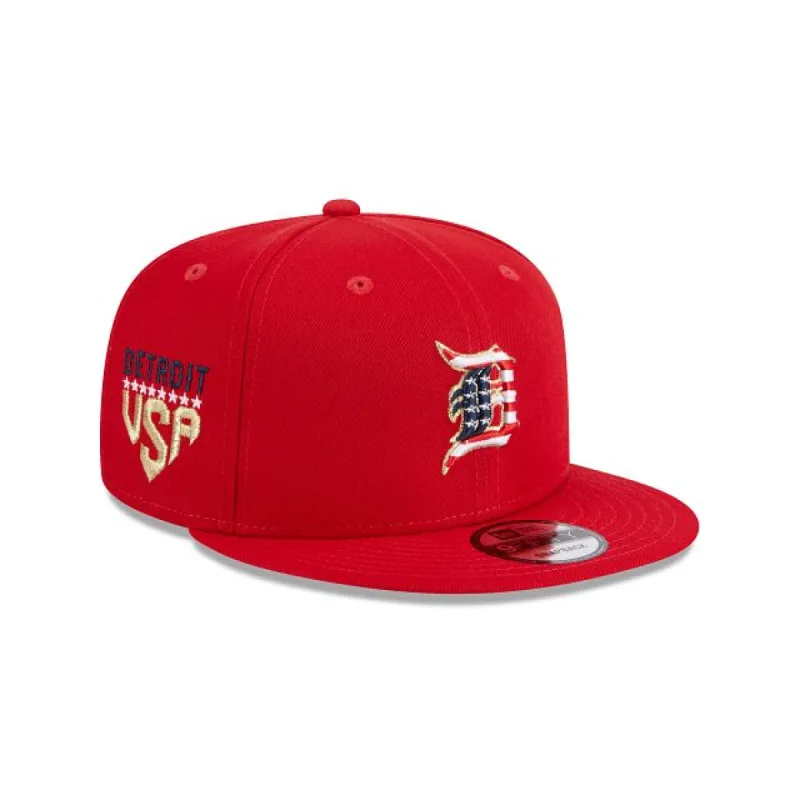 Detroit Tigers Independence Day 2023 9FIFTY Snapback Hat made by New Era