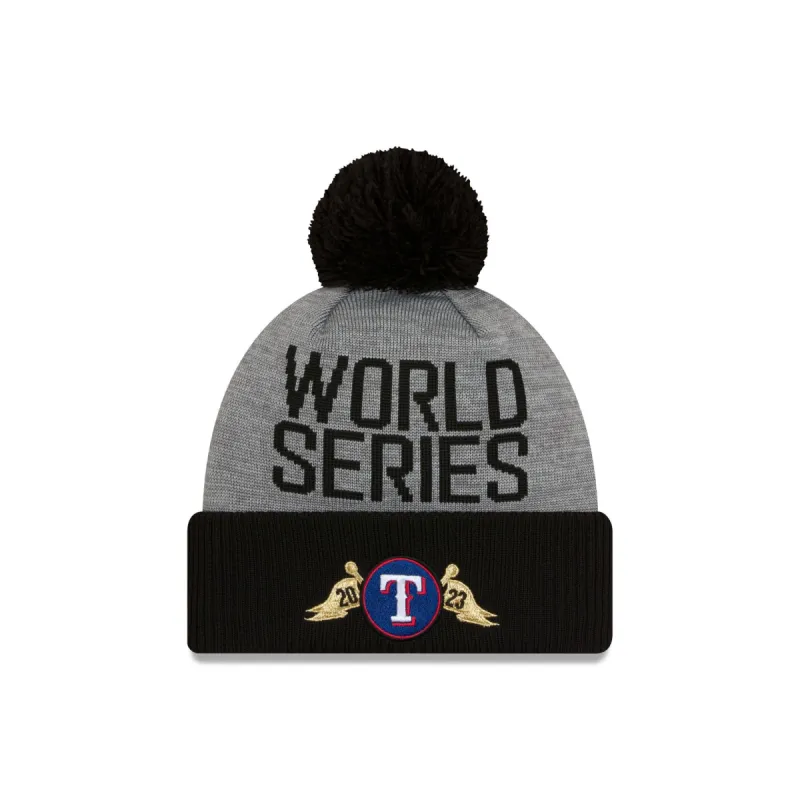 Texas Rangers 2023 ALCS Locker Room Pom Knit Hat sold by New Era