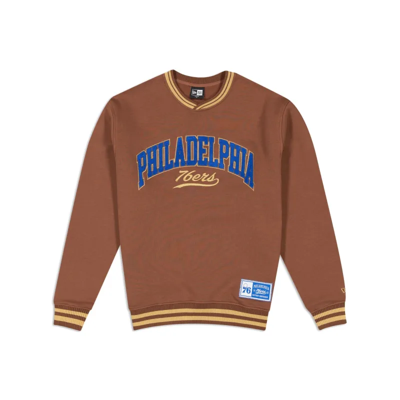 Philadelphia 76ers Letterman Classic Crewneck sold by New Era