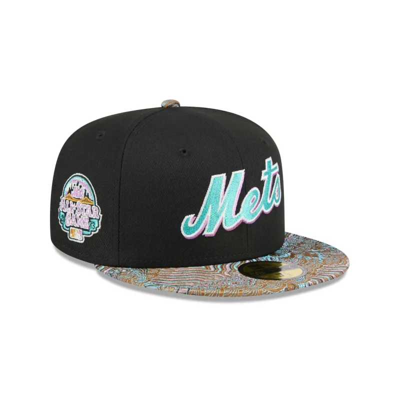 Just Caps Jacquard Visor New York Mets 59FIFTY Fitted Hat sold by New Era