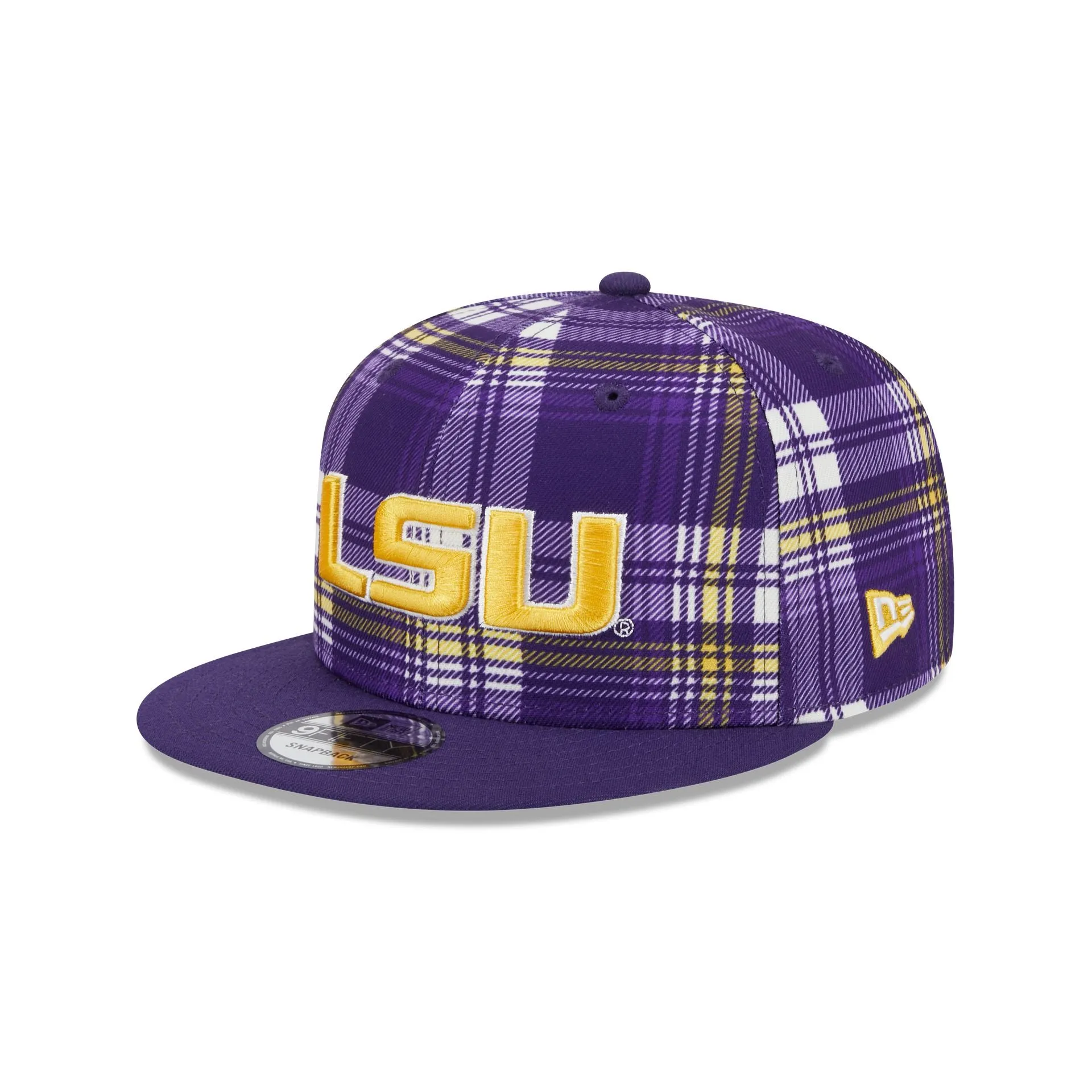 LSU Tigers Plaid 9FIFTY Snapback Hat sold by New Era