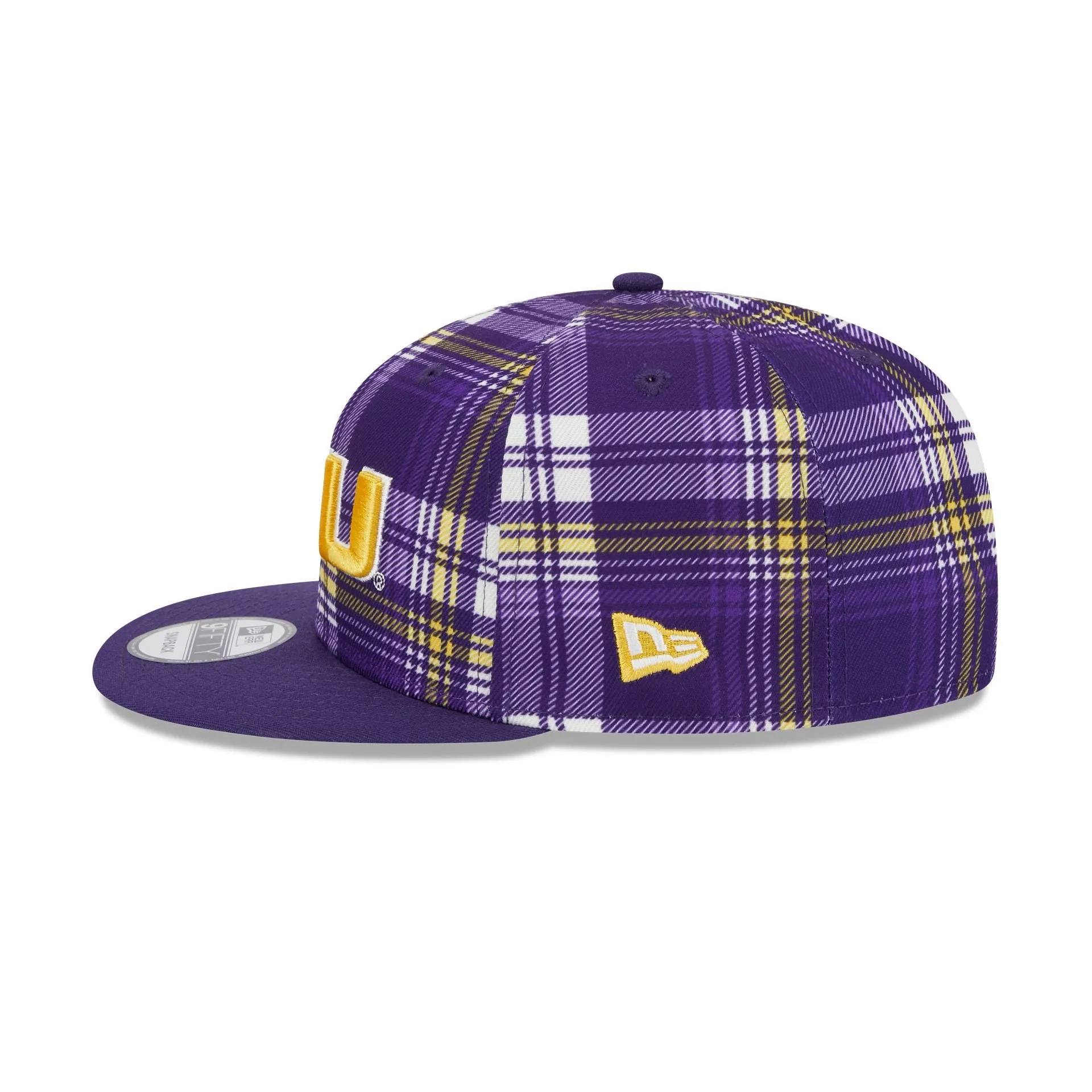 LSU Tigers Plaid 9FIFTY Snapback Hat sold by New Era product image thumbnail 4