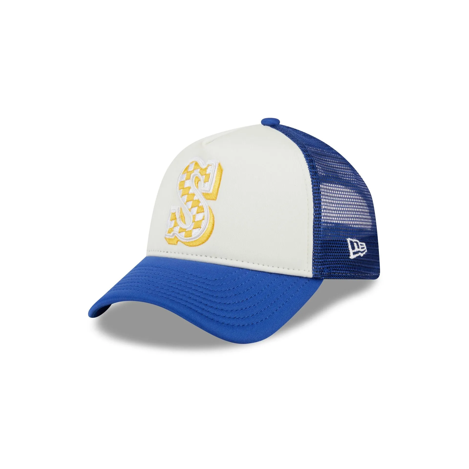 Seattle Mariners Checkered Flag 9FORTY A-Frame Trucker Hat sold by New Era product image thumbnail 3