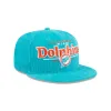Miami Dolphins Throwback Display 9FIFTY Snapback Hat sold by New Era