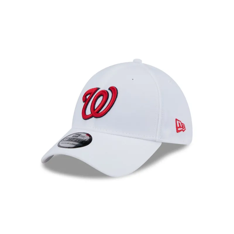 Washington Nationals Optic White 39THIRTY Stretch Fit Hat sold by New Era