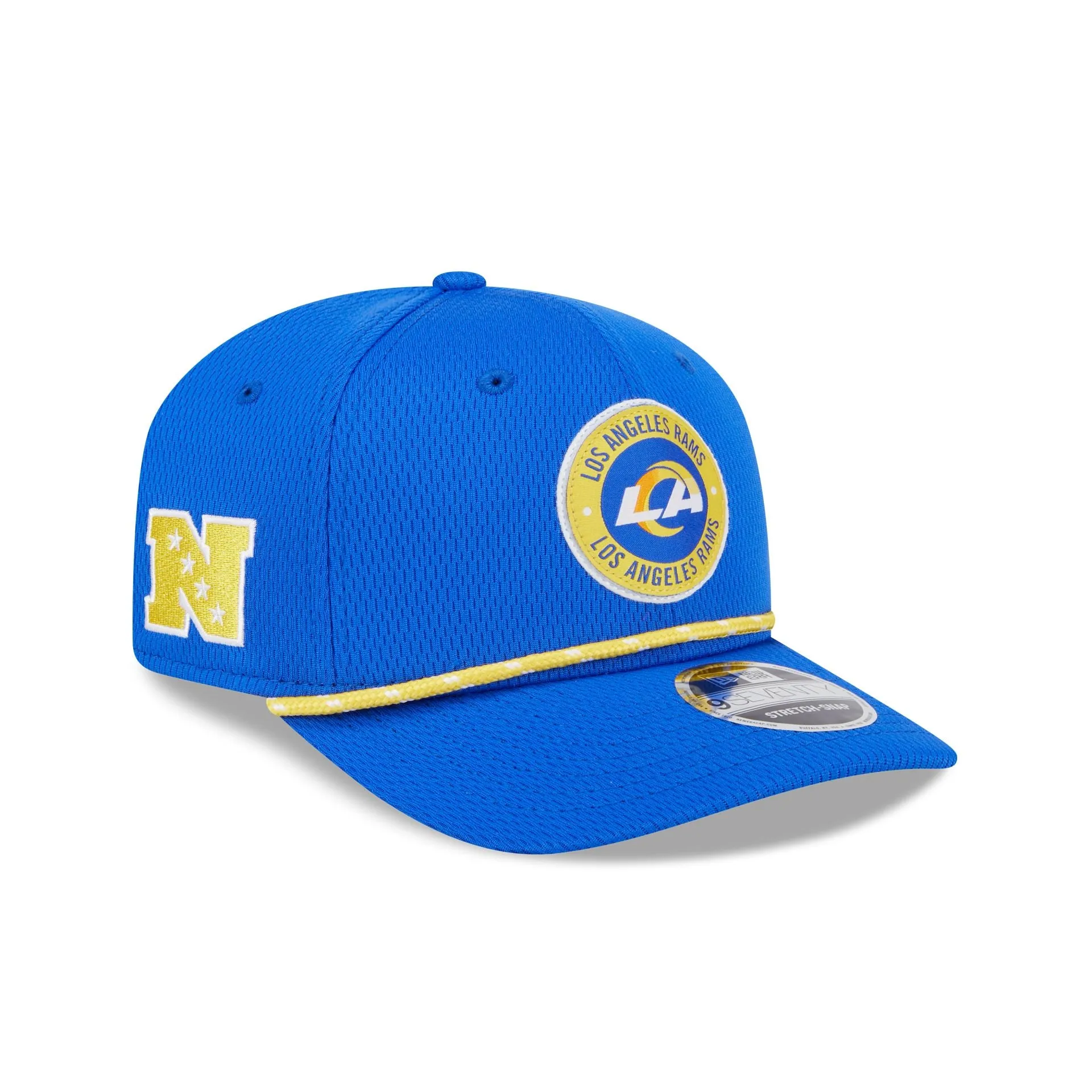 Los Angeles Rams 2024 Sideline 9SEVENTY Stretch-Snap Hat sold by New Era