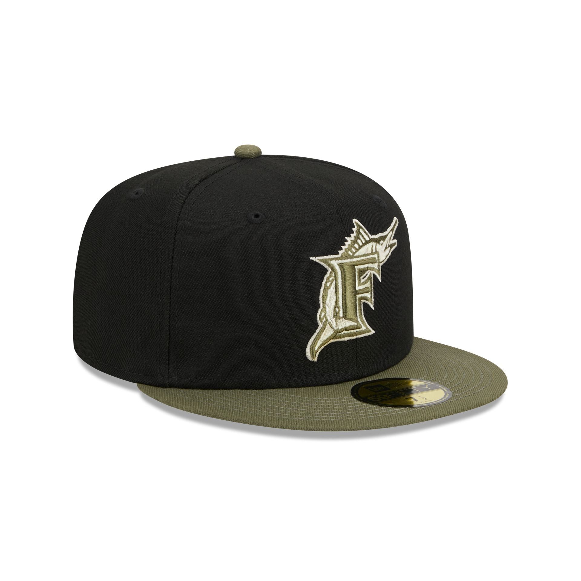Miami Marlins Khaki Green 59FIFTY Fitted Hat sold by New Era product image thumbnail 3