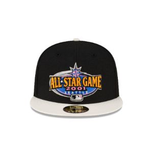 Just Caps Black Crown Seattle Mariners 59FIFTY Fitted Hat sold by New Era