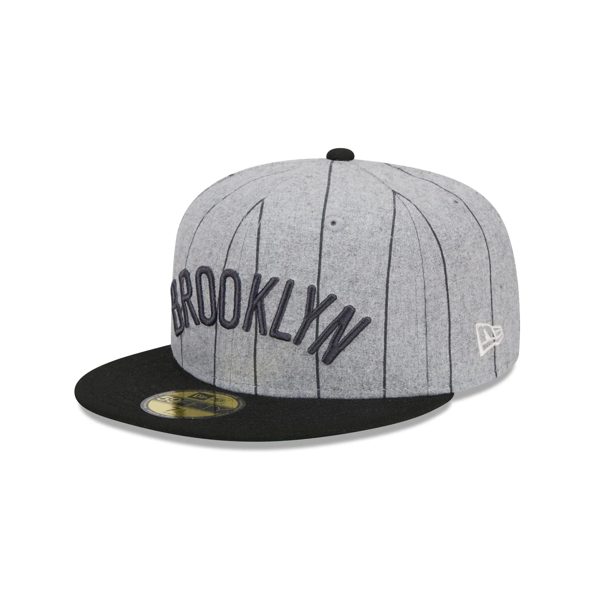 Brooklyn Nets Heather Pinstripe 59FIFTY Fitted Hat sold by New Era