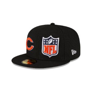 Chicago Bears 2023 Sideline Black 59FIFTY Fitted Hat sold by New Era