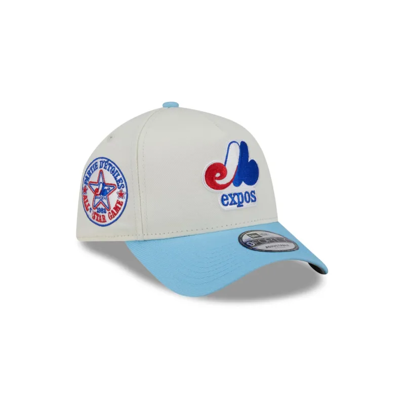 Montreal Expos Chrome White 9FORTY A-Frame Snapback Hat sold by New Era