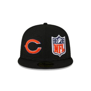 Chicago Bears 2023 Sideline Black 59FIFTY Fitted Hat sold by New Era