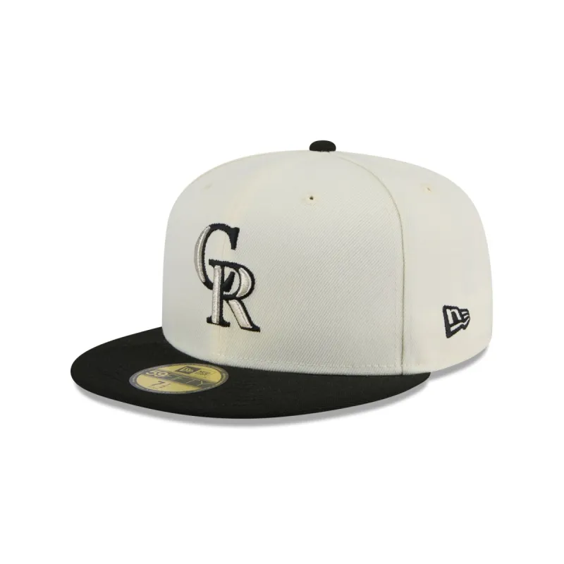 Colorado Rockies Chrome 59FIFTY Fitted Hat sold by New Era