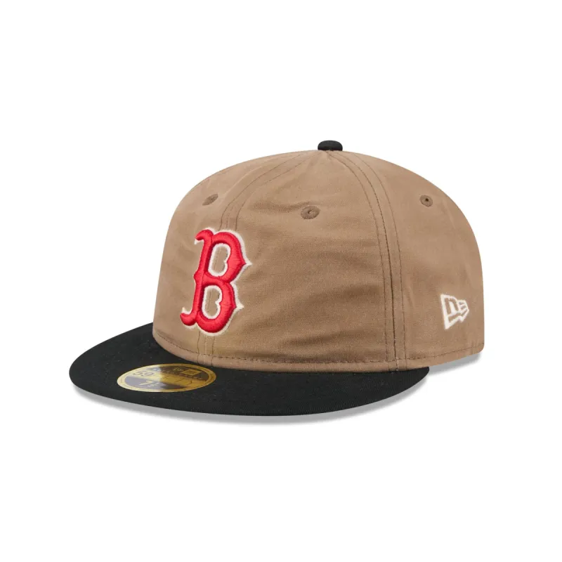 Boston Red Sox Wax Canvas Retro Crown 59FIFTY Fitted Hat sold by New Era