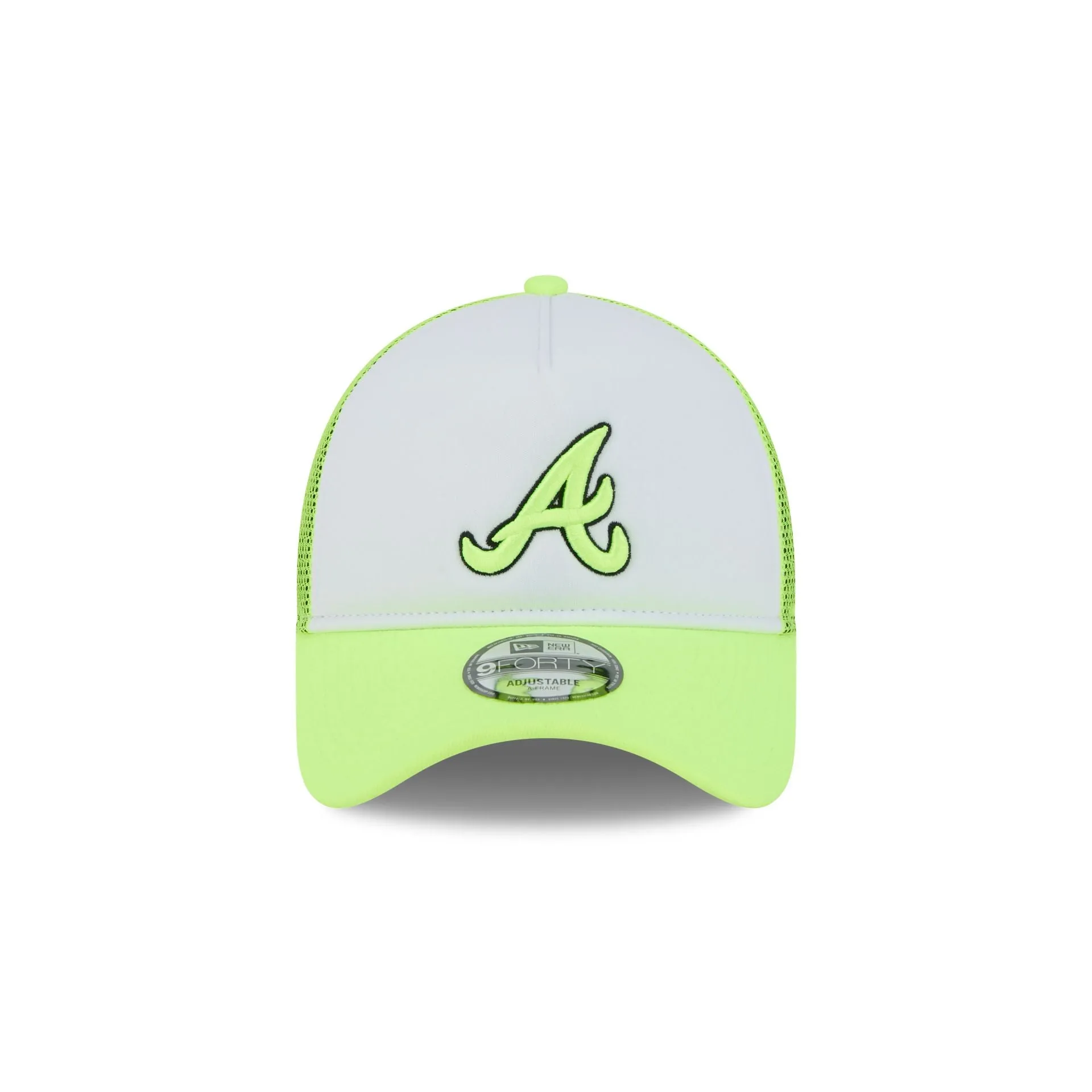 Atlanta Braves Hi Vis Doodle 9FORTY A-Frame Trucker Hat sold by New Era product image thumbnail 2