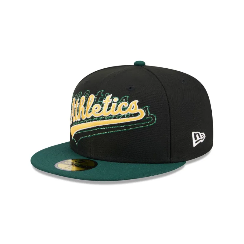 Oakland Athletics Shadow Stitch 59FIFTY Fitted Hat sold by New Era
