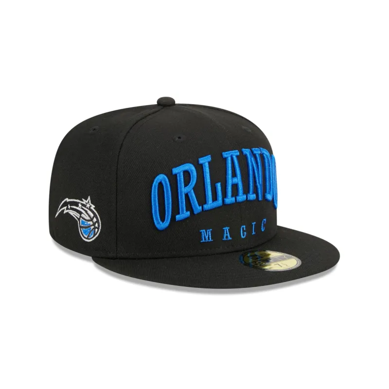 Orlando Magic Sport Night Wordmark 59FIFTY Fitted Hat sold by New Era