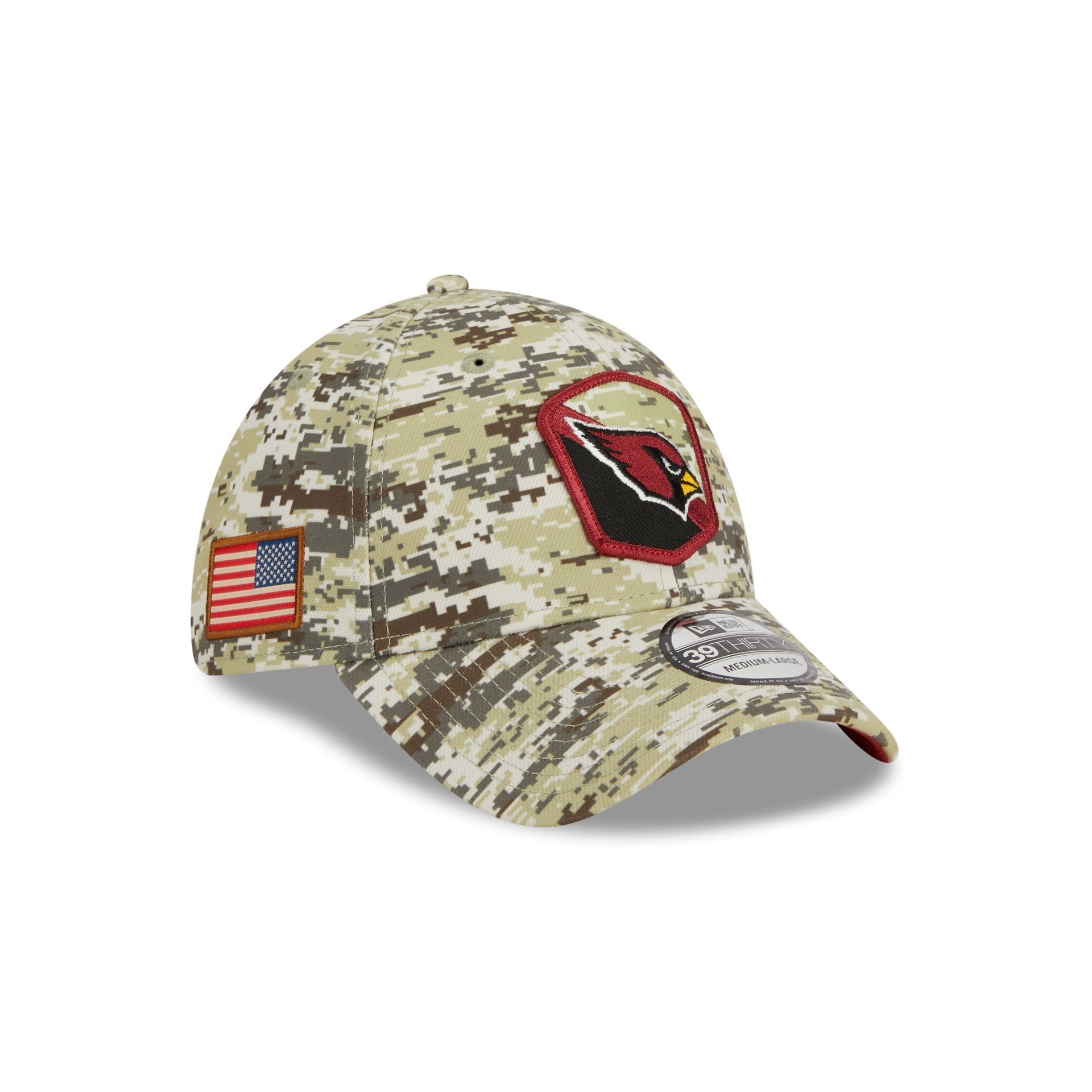 Arizona Cardinals 2023 Salute to Service Camo 39THIRTY Stretch Fit Hat sold by New Era