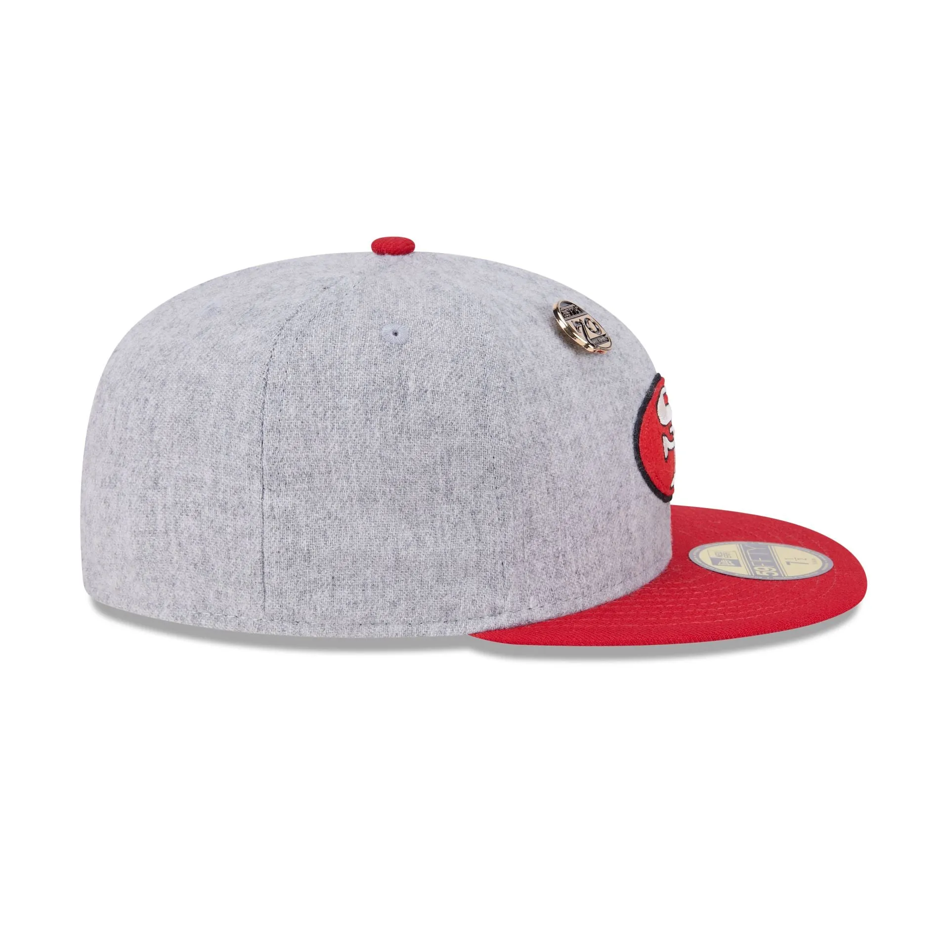 San Francisco 49ers 70th Anniversary Gray 59FIFTY Fitted Hat sold by New Era product image thumbnail 5