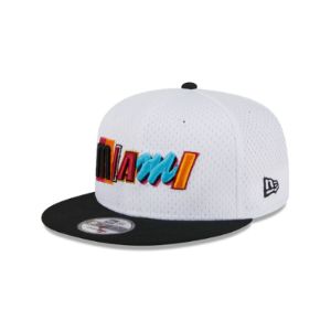 Miami Heat Mesh Crown 9FIFTY Snapback Hat sold by New Era