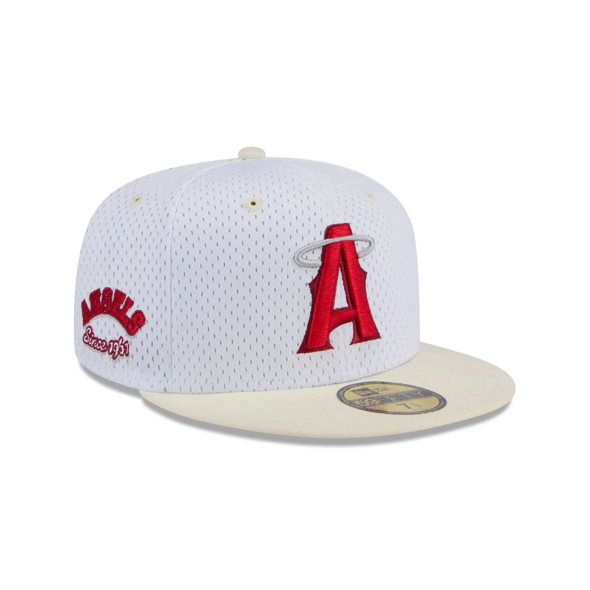 Los Angeles Angels Throwback Mesh 59FIFTY Fitted Hat sold by New Era