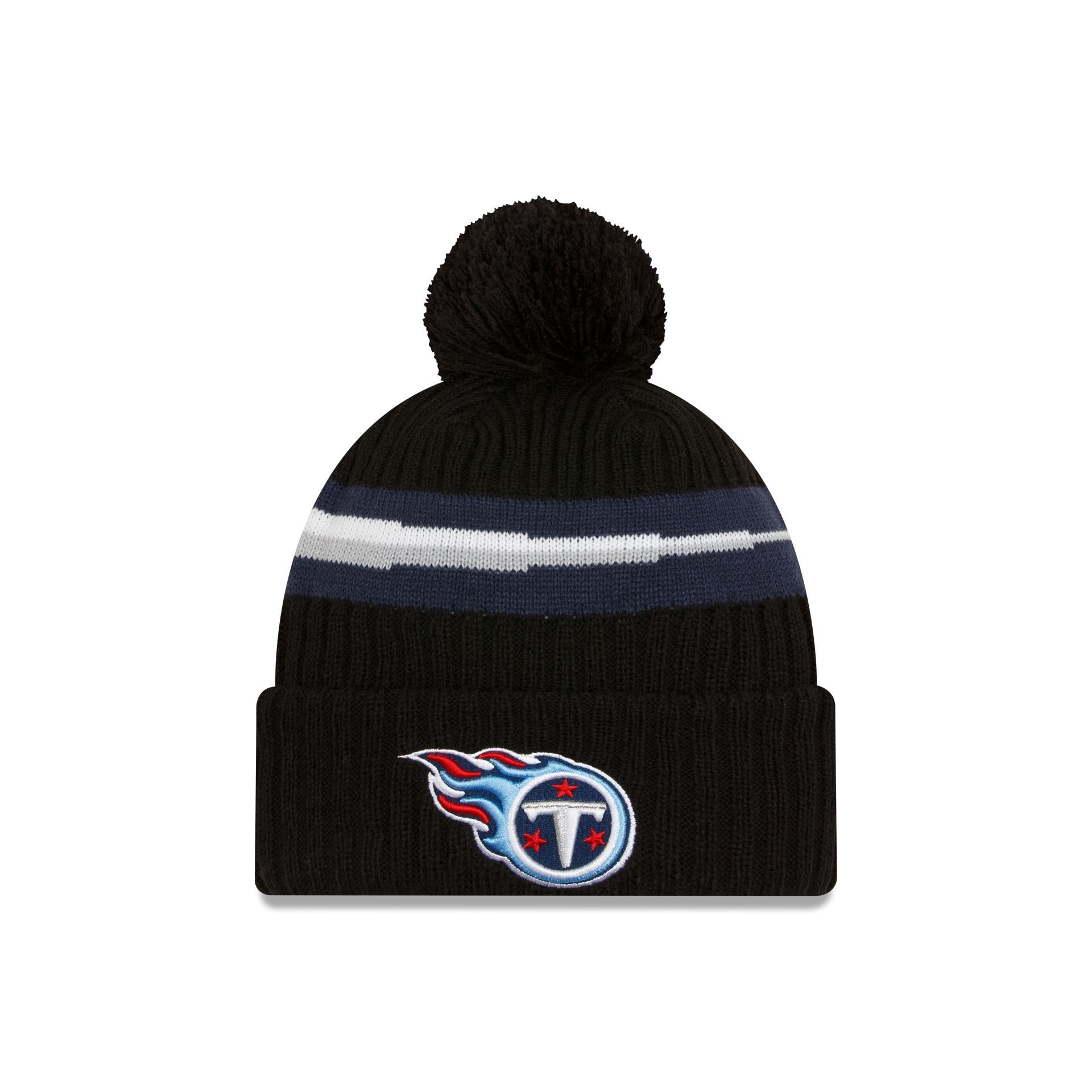 Tennessee Titans 2023 Cold Weather Black Pom Knit Hat sold by New Era