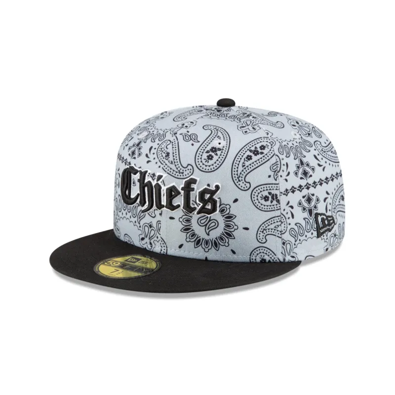 Kansas City Chiefs Paisley Patch 59FIFTY Fitted Hat sold by New Era