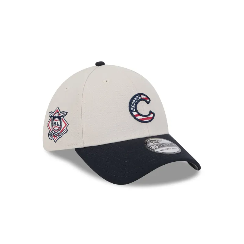 Chicago Cubs Independence Day 2024 39THIRTY Stretch Fit Hat sold by New Era