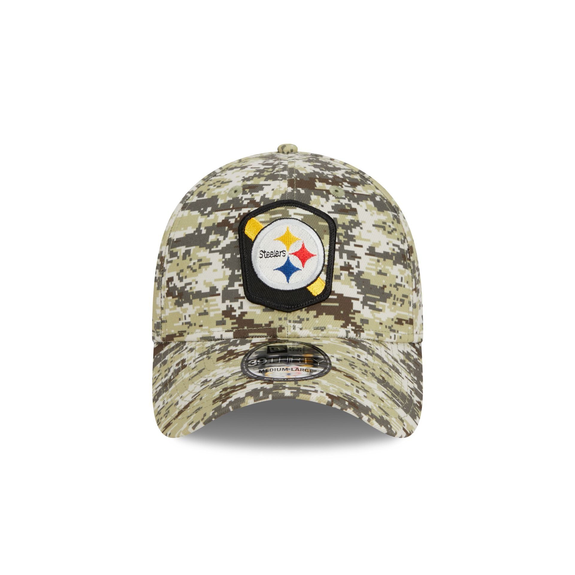 Pittsburgh Steelers 2023 Salute to Service Camo 39THIRTY Stretch Fit Hat sold by New Era product image thumbnail 2