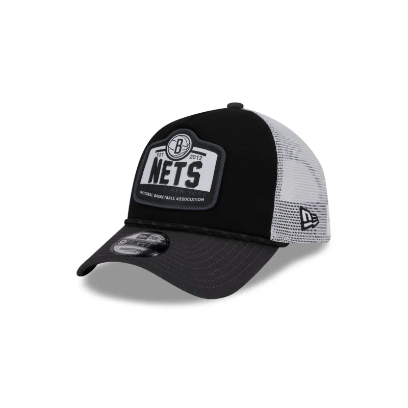Brooklyn Nets 2024 Rally Drive 9FORTY A-Frame Trucker Hat sold by New Era