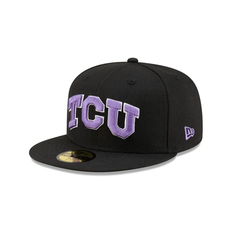 TCU Horned Frogs Black 59FIFTY Fitted Hat sold by New Era