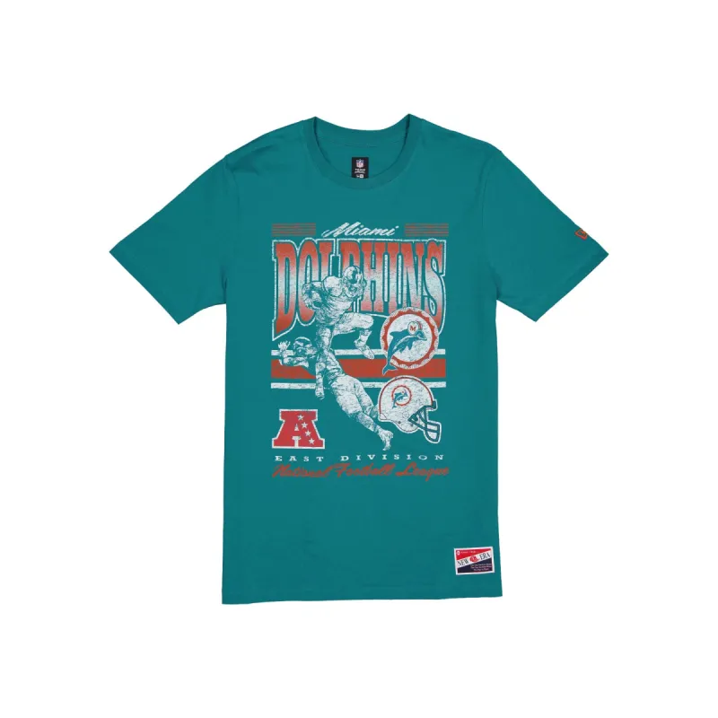 Miami Dolphins Throwback Distress T-Shirt sold by New Era