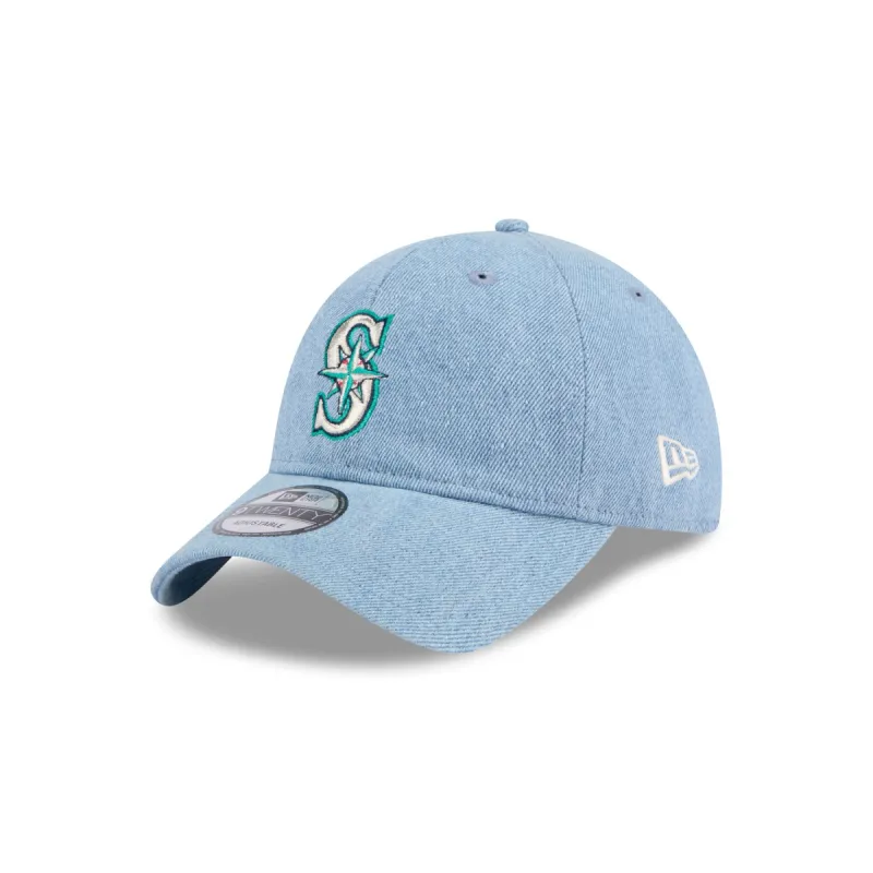Seattle Mariners Washed Denim 9TWENTY Adjustable Hat sold by New Era