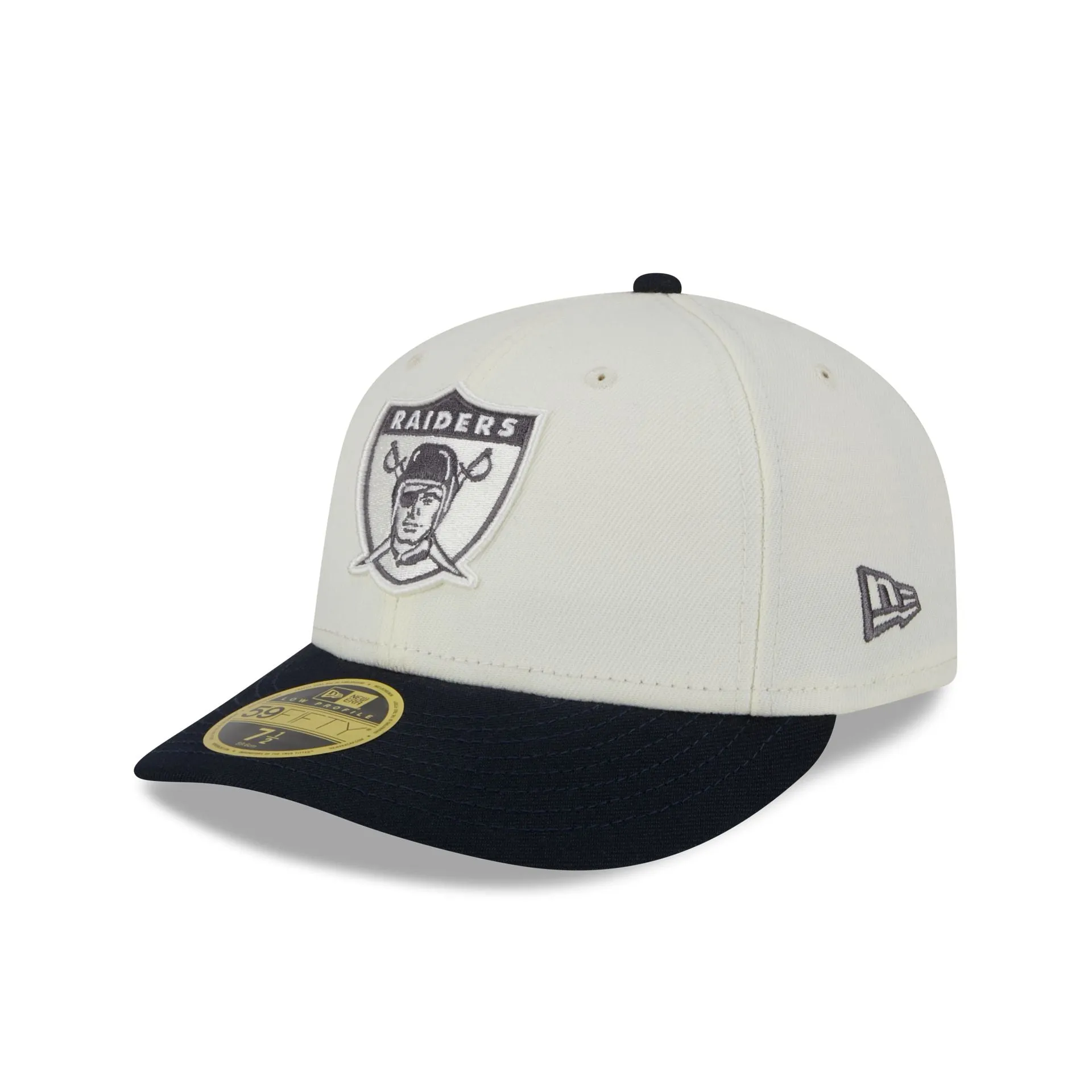 Las Vegas Raiders Chrome Crown Low Profile 59FIFTY Fitted Hat sold by New Era