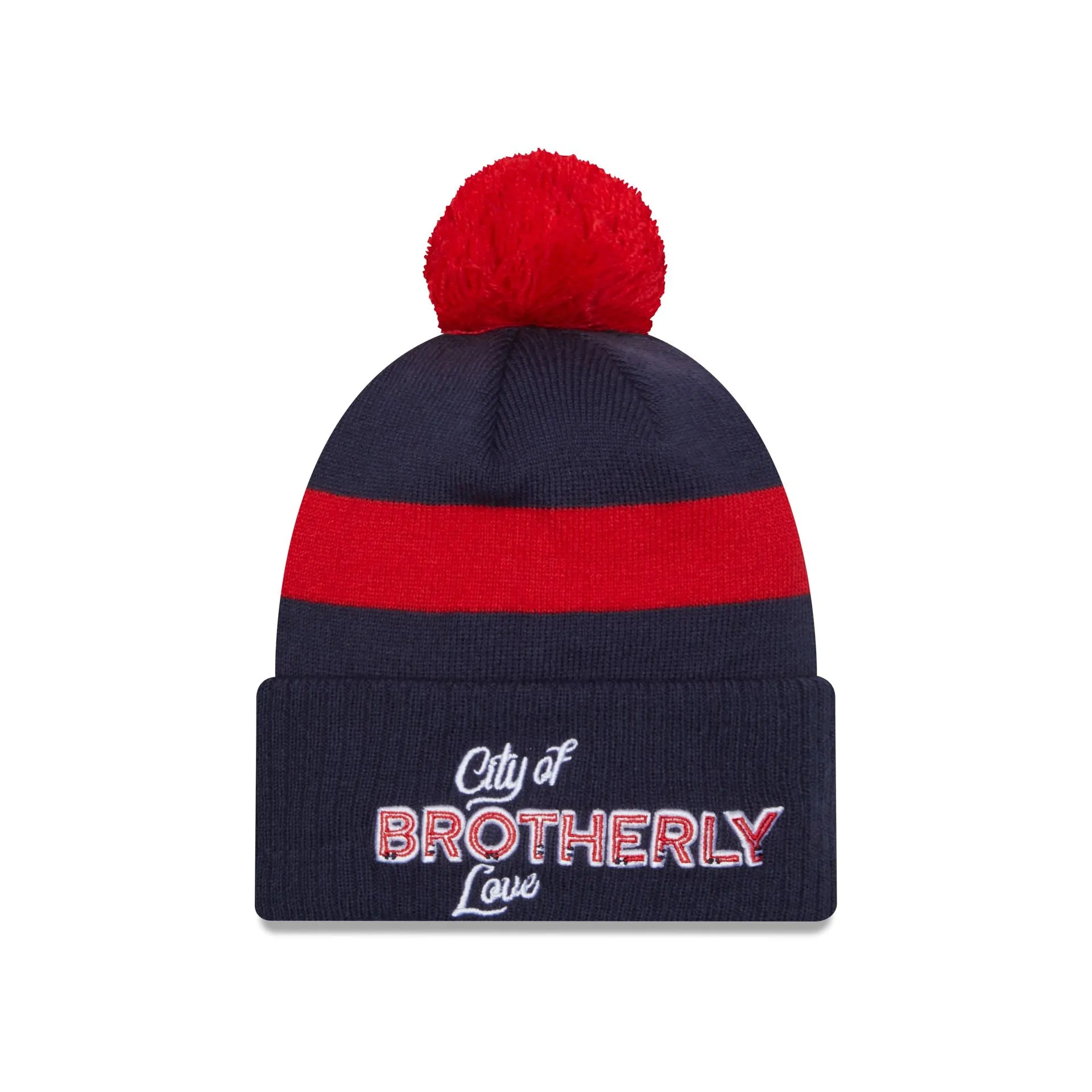 Philadelphia 76ers 2023 City Edition Pom Knit Hat sold by New Era