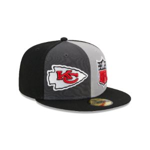 Kansas City Chiefs 2023 Sideline Gray 59FIFTY Fitted Hat sold by New Era