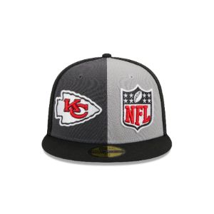 Kansas City Chiefs 2023 Sideline Gray 59FIFTY Fitted Hat sold by New Era