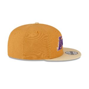 Los Angeles Lakers Oatmeal 9FIFTY Snapback Hat sold by New Era