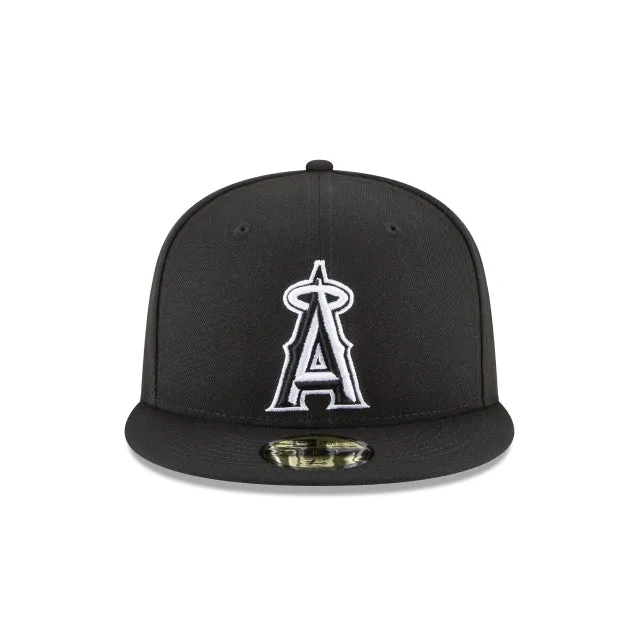 Los Angeles Angels Black and White Basic 59FIFTY Fitted Hat sold by New Era product image thumbnail 2