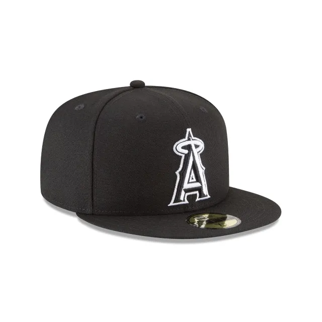 Los Angeles Angels Black and White Basic 59FIFTY Fitted Hat sold by New Era product image thumbnail 3