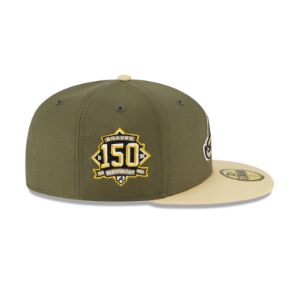 Just Caps Ivory Visor Atlanta Braves 59FIFTY Fitted Hat sold by New Era
