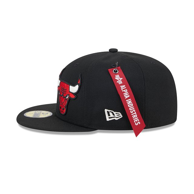 Alpha Industries X Chicago Bulls Dual Logo 59FIFTY Fitted Hat sold by New Era product image thumbnail 4